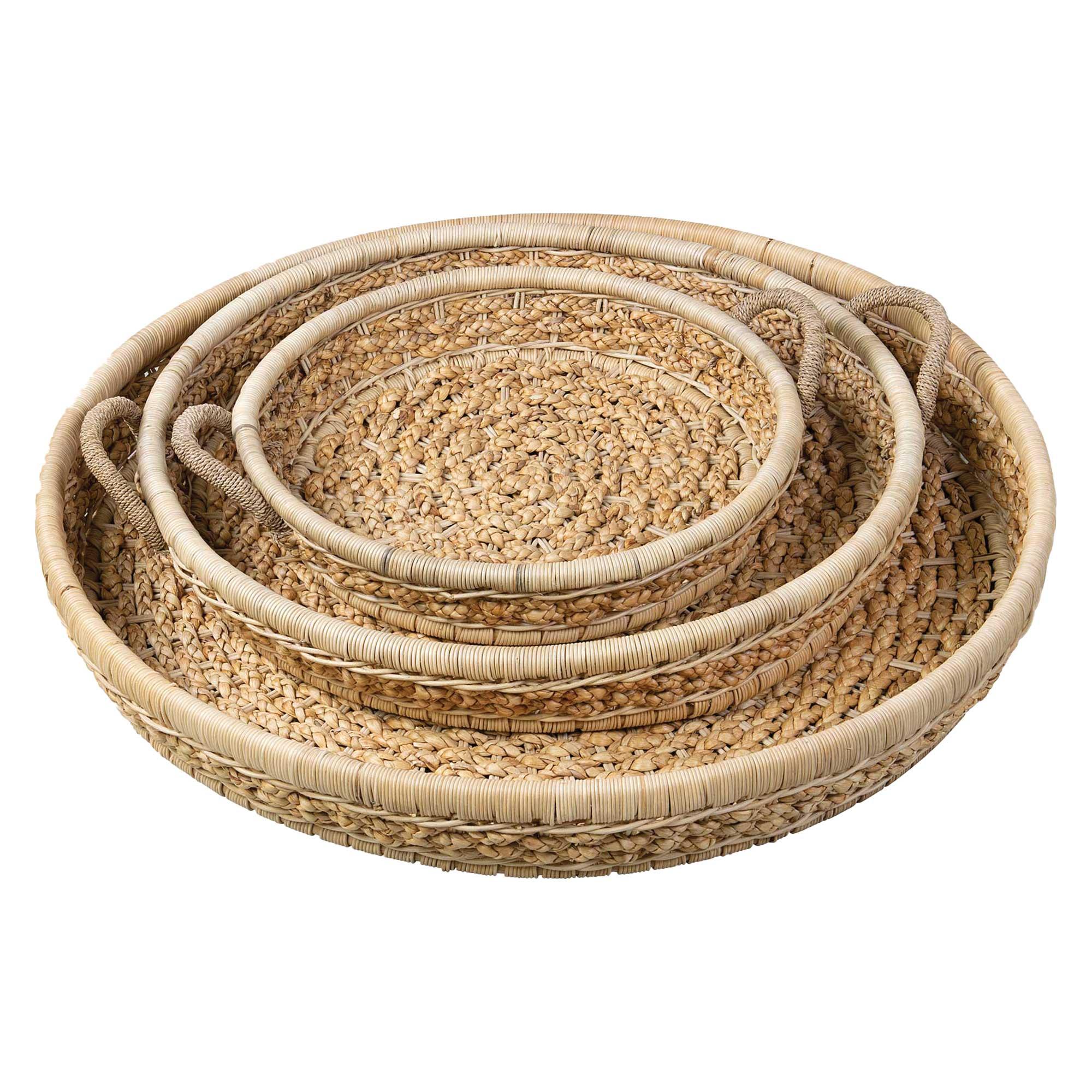 Gaia Round Woven Wall Decor Basket Set of 3