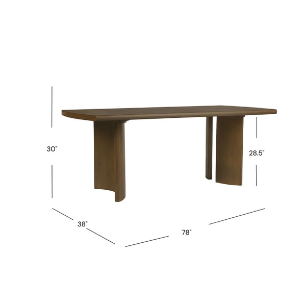 Bullnose Dining Table With Curved Legs