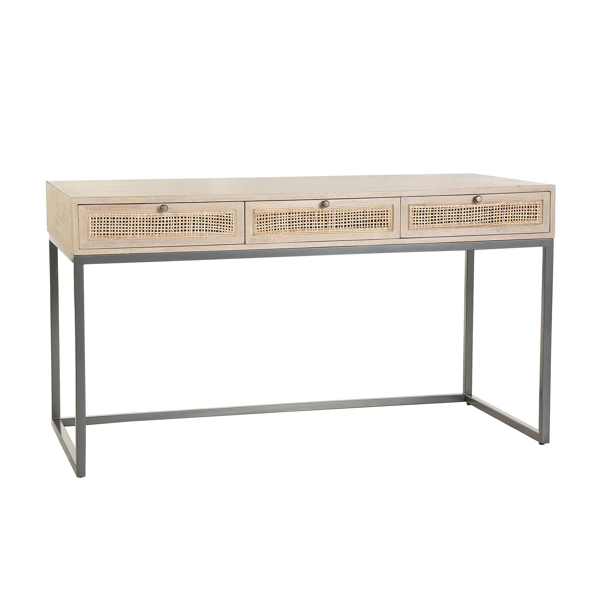 caned writing desk